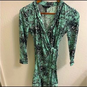 BCBG MaxAzria Light Mint Green Adele Wrap Dress